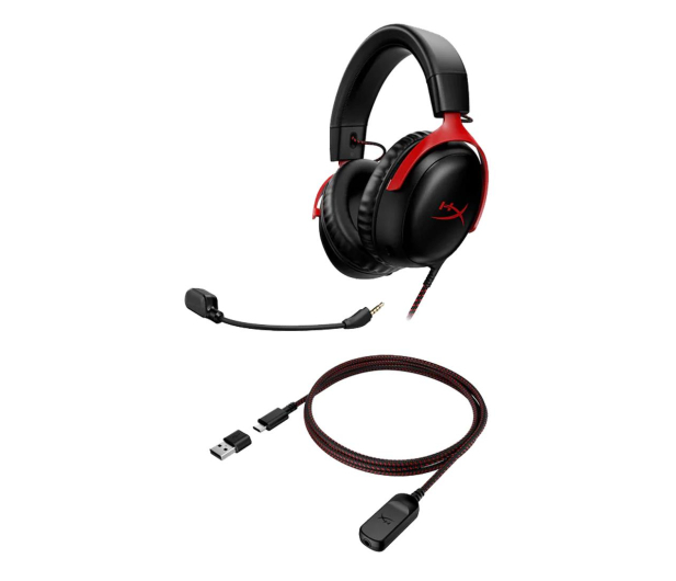 HYPERX Cloud III - czarno-czerwony - 1158147 - zdjęcie 5